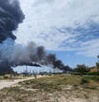 Foi registrada uma explosão em uma refinaria de petróleo na ilha iraniana de Lavan  Foto: Reprodução/X