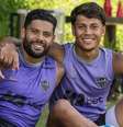 Jovens da base, como o filho do Hulk, participaram das atividades no CT do Atlético –  Foto: Divulgação/Atlético MG / Jogada10