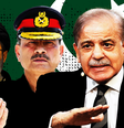 Imagem composta com o líder supremo do Irã, Mojtaba Khamenei, o chefe militar do Paquistão, o marechal-de-campo Marshal Asim Munir, o primeiro-ministro paquistanês, Shehbaz Sharif, e o presidente dos Estados Unidos, Donald Trump, sobrepostos sobre bandeira do Paquistão  Foto: BBC/Getty Images / BBC News Brasil