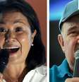 Keiko Fujimori e Rafael López Aliaga lideram a intenção de votos  Foto: AFP via Getty Images / BBC News Brasil