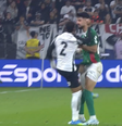 VAR confirma que Matheuzinho, do Corinthians, deu soco em Flaco Lopez, do Palmeiras  Foto: Reprodução/CBF