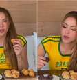 Shakira prova quitutes brasileiros  Foto: Reprodução/Instagram