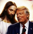 O presidente dos Estados Unidos, Donald Trump, publicou uma imagem em que aparece abraçado com Jesus Cristo, em meio à rixa com o Papa Leão XIV  Foto: Reprodução/Truth Social