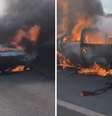 Carreta com combustível explode na Dutra, interdita rodovia e deixa mortos  Foto: Reprodução/X/@CAOSNORJ021
