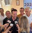 O presidente nacional do PSD, Gilberto Kassab, e o pré-candidato à Presidência do partido, Ronaldo Caiado.  Foto: @gilbertokassab via X / Estadão