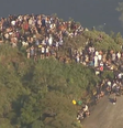Turistas ilhados no Morro do Vidigal ficam presos durante quase 4 horas  Foto: Reprodução/Globonews