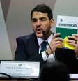 O advogado-geral da União Jorge Messias que foi indicado pelo Presidente da República Luiz Inácio Lula da Silva, ao cargo de ministro do Supremo Tribunal Federal (STF), durante a sabatina promovida pela Comissão de Constituição e Justiça (CCJ) do Senado, realizada nesta quarta-feira 29  Foto: Wilton Junior / Estadão / Estadão