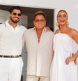 Poliana Rocha com Zé Felipe e o cantor Leonardo  Foto: Reprodução/Instagram