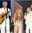 Shakira canta com Caetano Veloso e Maria Bethania em ensaio na Praia de Copacabana  Foto: Reprodução/Instagram