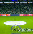 Santos atrasa em chegada a estádio e gera cena inusitada no início do clássico contra o Palmeiras  Foto: Reprodução/Premiere