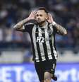 Maycon cobra pênalti. É o segundo gol do Galo sobre o Cruzeiro. Foto: Pedro Souza / Atlético / Jogada10