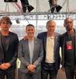 Carlo Ancelotti e outros integrantes da CBF assistem a clássico entre Flamengo e Vasco no Maracanã Foto: Divulgação/CBF