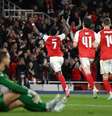 Saka aproveita o rebote de Oblak e manda para a rede. Era o gol da vitória do Arsenal sobre o Atlético e que carimba a vaga na final da Champions.  Foto: Shaun Botterill/Getty Images / Jogada10