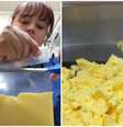 Funcionária de hotel viraliza ao preparar ovos mexidos de forma inusitada  Foto: Reprodução/TikTok