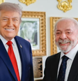 Donald Trump recebeu o presidente Luiz Inácio Lula da Silva   Foto: Ricardo Stuckert
