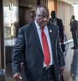Presidente sul-africano, Cyril Ramaphosa, está no cargo desde 2018. (15/02/2026)  Foto: © Marco Simoncelli / AFP / RFI