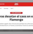 O jornal “As”, da Espanha, destacou que houve “caos”  Foto: Reprodução