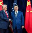 Donald Trump e Xi Jinping durante o último encontro entre os dois, em outubro do ano passado  Foto: Daniel Torok/Casa Branca/Divulgação / Estadão