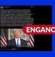 Vídeo não mostra Trump falando sobre hantavírus. Foto: Reprodução/Twitter / Estadão