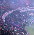 Hostilidades da torcida do Medellín ocasionaram cancelamento da partida contra o Flamengo - Foto: Reprodução / Jogada10