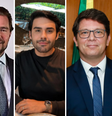 Flávio Bolsonaro, Daniel Vorcaro, Thiago Miranda e Mario Frias  Foto: Reprodução