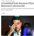 Matéria da revista The Economist sobre áudios de Flávio Bolsonaro e Daniel Vorcaro  Foto: Divulgação/The Economist / Estadão