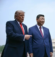 XI Jinping e Donald Trump durante reunião em Pequim  Foto: Brendan Smialowski / AFP
