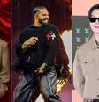 Da esq. para dir.: V, Drake e J  Foto: Hope (Fotos: Unique Nicole/Getty Images, Han Myung-Gu/WireImage e Simone Joyner/Getty Images for ABA) / Rolling Stone Brasil