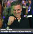 Na plateia, Luciano Huck ganhou um momento especial na transmissão da convocação Foto: Reprodução/TV