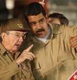 Nicolás Maduro (dir.) e Raúl Castro, em imagem de arquivo  Foto: Getty Images / BBC News Brasil