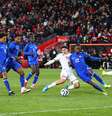 Louey Ben Farhat em amistoso contra o Haiti Foto: Vaughn Ridley/Getty Images