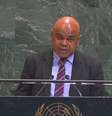 Odo Tevi, embaixador de Vanuatu na ONU, discursa na plenária da ONU. (20/05/2026)  Foto: RFI