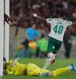 Allan, do Palmeiras, comemora gol marcado sobre o Flamengo no Maracanã, pelo Brasileirão 2026.  Foto: Pedro Kirilos/Estadão / Estadão