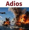 Montagem publicada por Trump mostra navios iranianos sendo explodidos  Foto: Reprodução/Truth Social