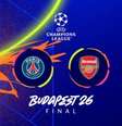 PSG x Arsenal final da Champions 2026  Foto: UEFA / Portal de Prefeitura
