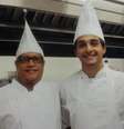 Augusto trabalhando na cozinha da Granja Comary  Foto: Arquivo pessoal