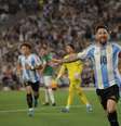 Messi comemora gol pela seleção da Argentina  Foto: Divulgação/AFA