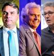 Lula (PT), Flávio Bolsonaro (PL), Ronaldo Caiado (PSD), Romeu Zema (Novo) e Renan Santos (Missão), pré-candidatos à Presidência da República Foto: Wilton Junior/Tiago Queiroz/Cauê Del Valle/Divulgação MBL/Taba Benedicto  Foto: Wilton Junior/Tiago Queiroz/Cauê Del Valle/Divulgação MBL/Taba Benedicto / Estadão