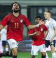 Ziko e Marmoush celebram gol da vitória em amistoso - Foto: Divulgação / EFA / Jogada10
