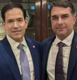 Anúncio ocorre um dia após Flavio Bolsonaro se encontrar com Marco Rubio  Foto: Reprodução