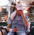 Sinner passou mal com o calor de Paris   Foto: Matthew Stockman/Getty Images