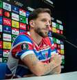 Lucas Sasha, volante do Fortaleza, em coletiva.   Foto: Mateus Lotif/FEC / Esporte News Mundo