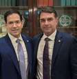 Anúncio feito pelo Departamento de Estado ocorre um dia após Flávio Bolsonaro se encontrou com Marco Rubio nos EUA  Foto: Instagram/Flávio Bolsonaro / BBC News Brasil