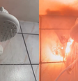 Chuveiro elétrico pega fogo em vídeo viral Foto: Reprodução/Instagram