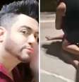 Lutador que agrediu adolescente | adolescente sendo agredido por lutador  Foto: Reprodução | Globoplay
