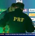 Foto: Reprodução - SporTV - Legenda: Neymar atendeu ao pedido de um Policial Rodoviário Federal / Jogada10