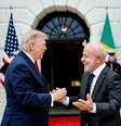 O presidente Luiz Inácio Lula da Silva, durante Encontro com o Presidente dos Estados Unidos, Donald Trump  Foto: Ricardo Stuckert / PR