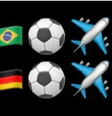 Lembrança aconteceu pelo número de visualizações dos voos que levaram as duas delegações para os Estados Unidos, uma das sedes da Copa 2026  Foto: Reprodução 