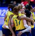Seleção brasileira feminina de vôlei venceu a Bulgária por 3 sets a 0. Foto: Divulgação/CBV / Estadão