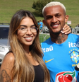 Amanda ao lado de Wesley na Granja Comary  Foto: Reprodução/Instagram